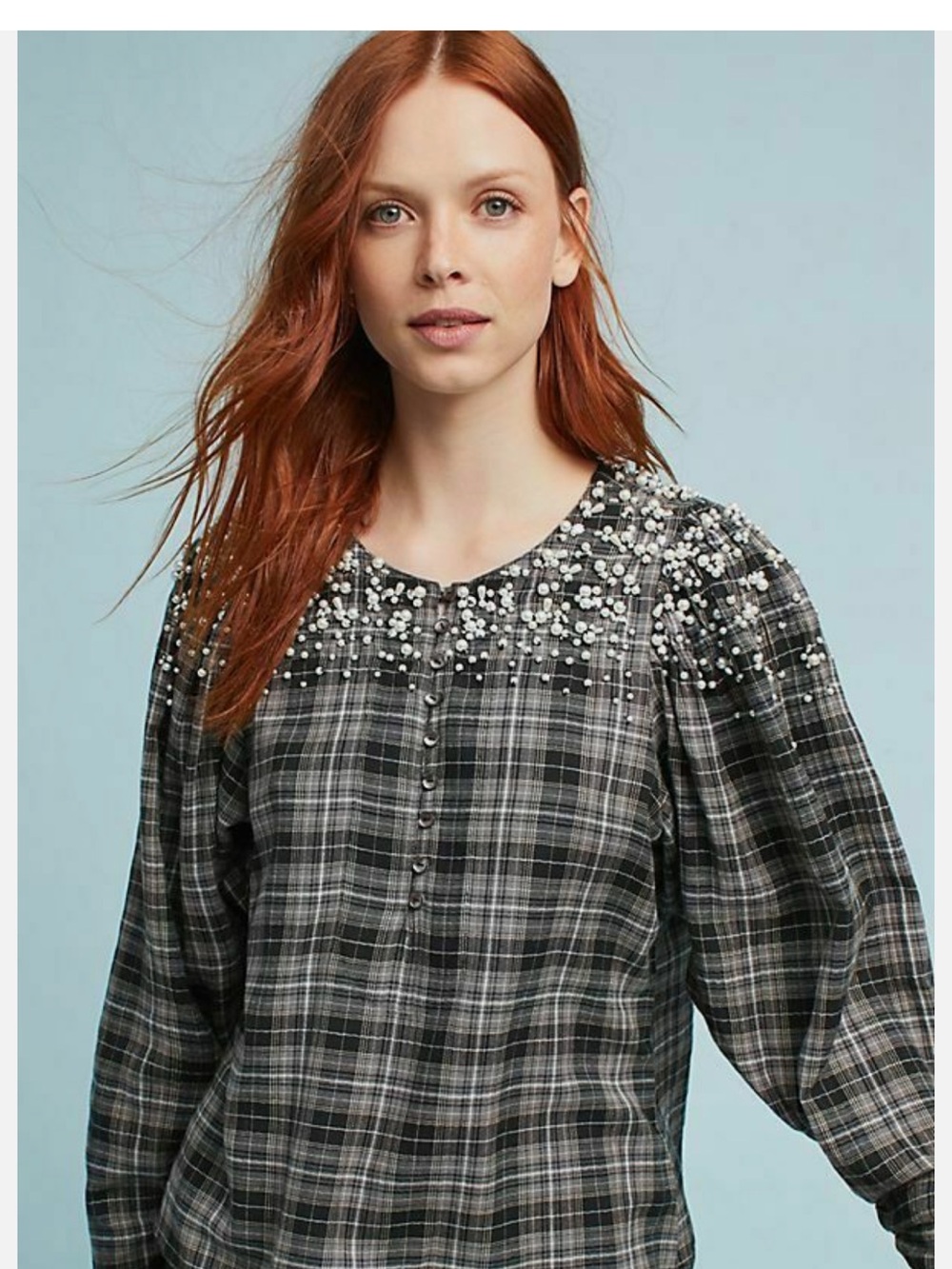Akemi + Kin beaded blouse